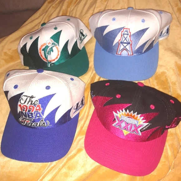 Vintage San Jose Sharks Logo Athletic Sharktooth Snapback  Vintage Logo Athletic sharktooth snapback hat bundle